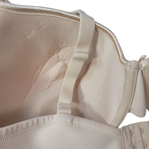 Vanity Fair Body Caress Full Coverage Bra Tan 38DD Underwire Seamless Pad 75335 - Picture 5 of 9